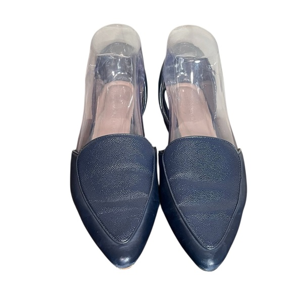 PRESTON & YORK Shannon d'Orsay Navy Blue Leather Flats Women's Size‎ 7 - Picture 1 of 8